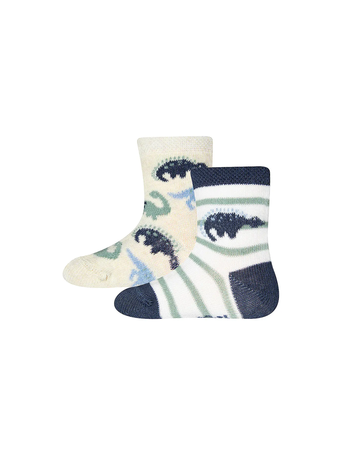 EWERS | Jungen Socken 2er Pkg Dino blau grau | 